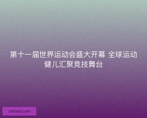 第十一届世界运动会盛大开幕 全球运动健儿汇聚竞技舞台 第十一届世界运动会盛大开幕 全球运动健儿汇聚竞技舞台