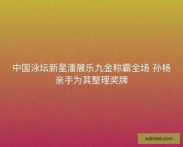 中国泳坛新星潘展乐九金称霸全场 孙杨亲手为其整理奖牌